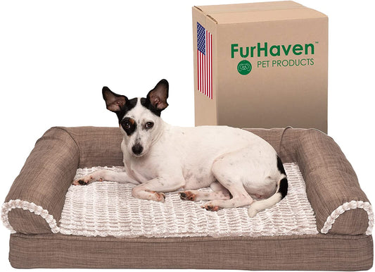 Orthopedic, Cooling Gel, and Memory Foam Pet Beds for Small, Medium, and Large Dogs and Cats - Luxe Perfect Comfort Sofa Dog Bed, Performance Linen Sofa Dog Bed, and More