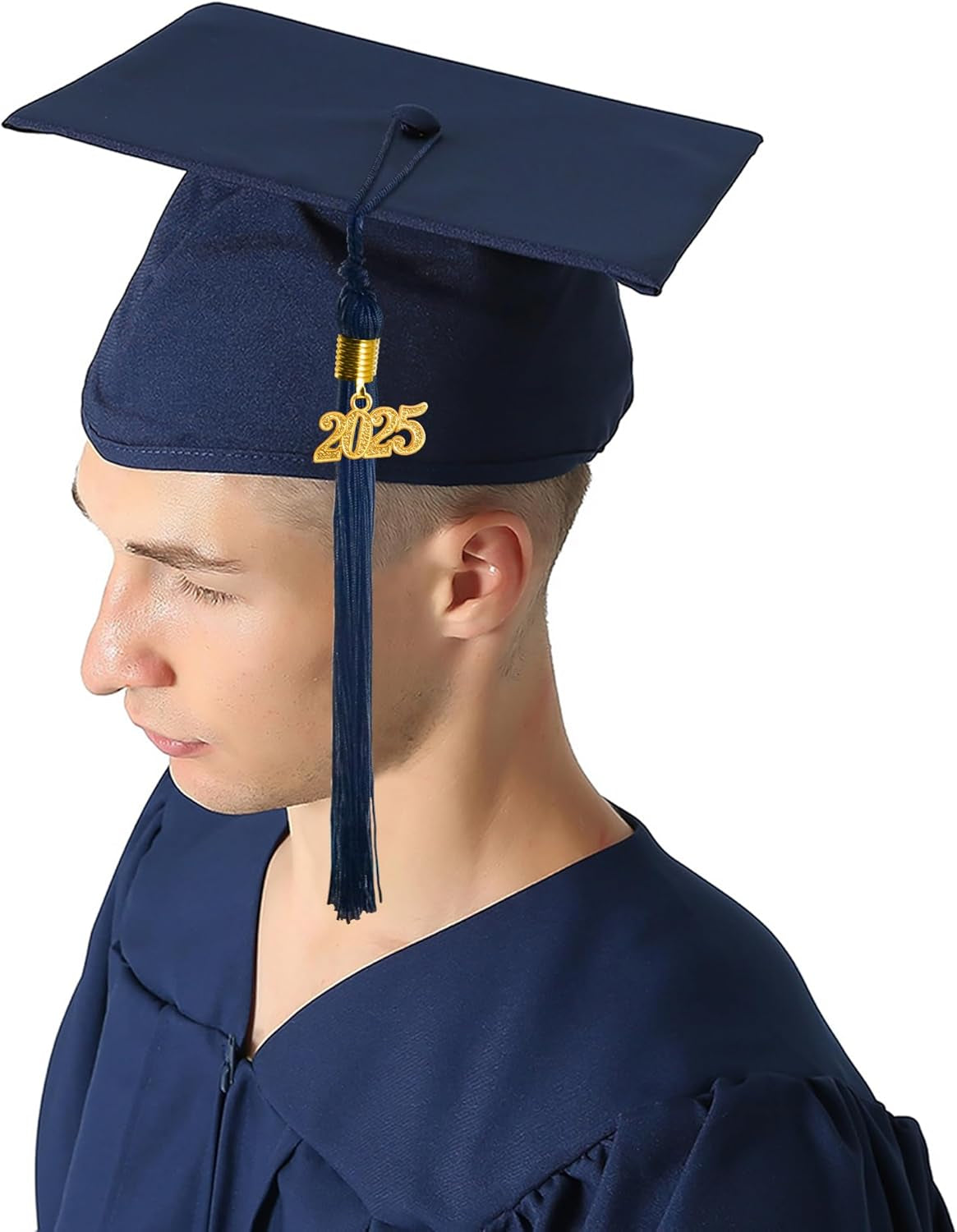 Matte Graduation Gown Cap Tassel Set 2022 for High School and Bachelor