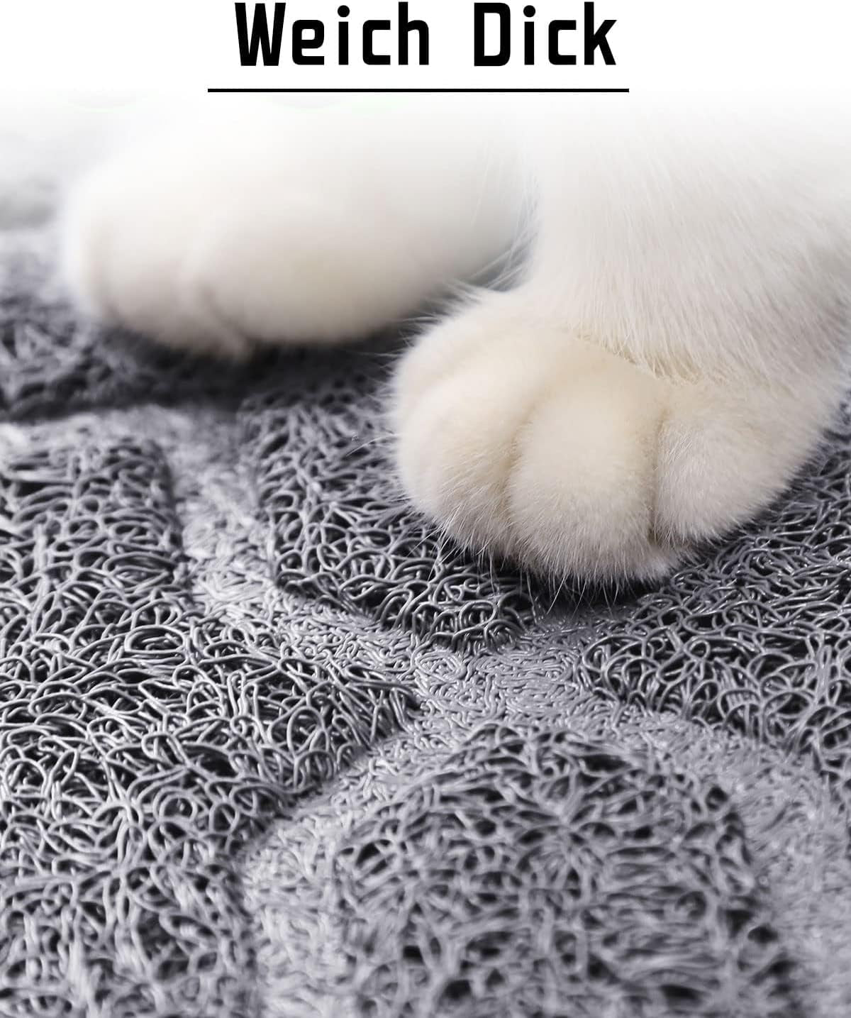 Durable Premium Cat Litter Mat, XL Jumbo and Extra Large Cat Box Mats, Easy Clean Non-Slip and Water Proof Litter Trapping Mat, Pet Litter Floor Mats, Soft, No Phthalate