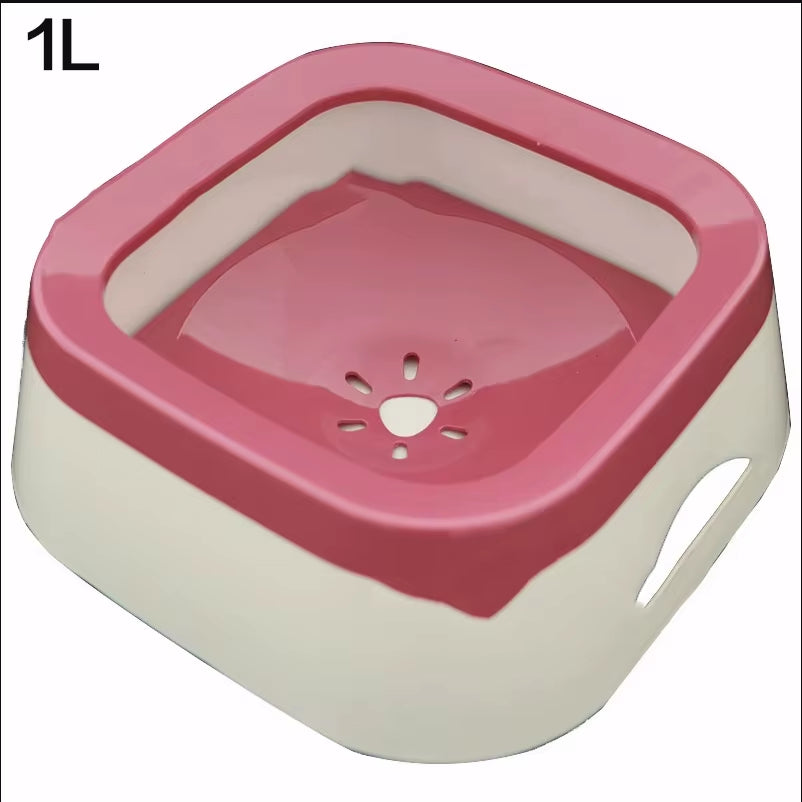 1.5L Dog ABS Plastic Drinking Water Floating Bowl Non-Wetting Mouth Cat Bowl without Spill Drinking Water Dispenser Dog Bowl