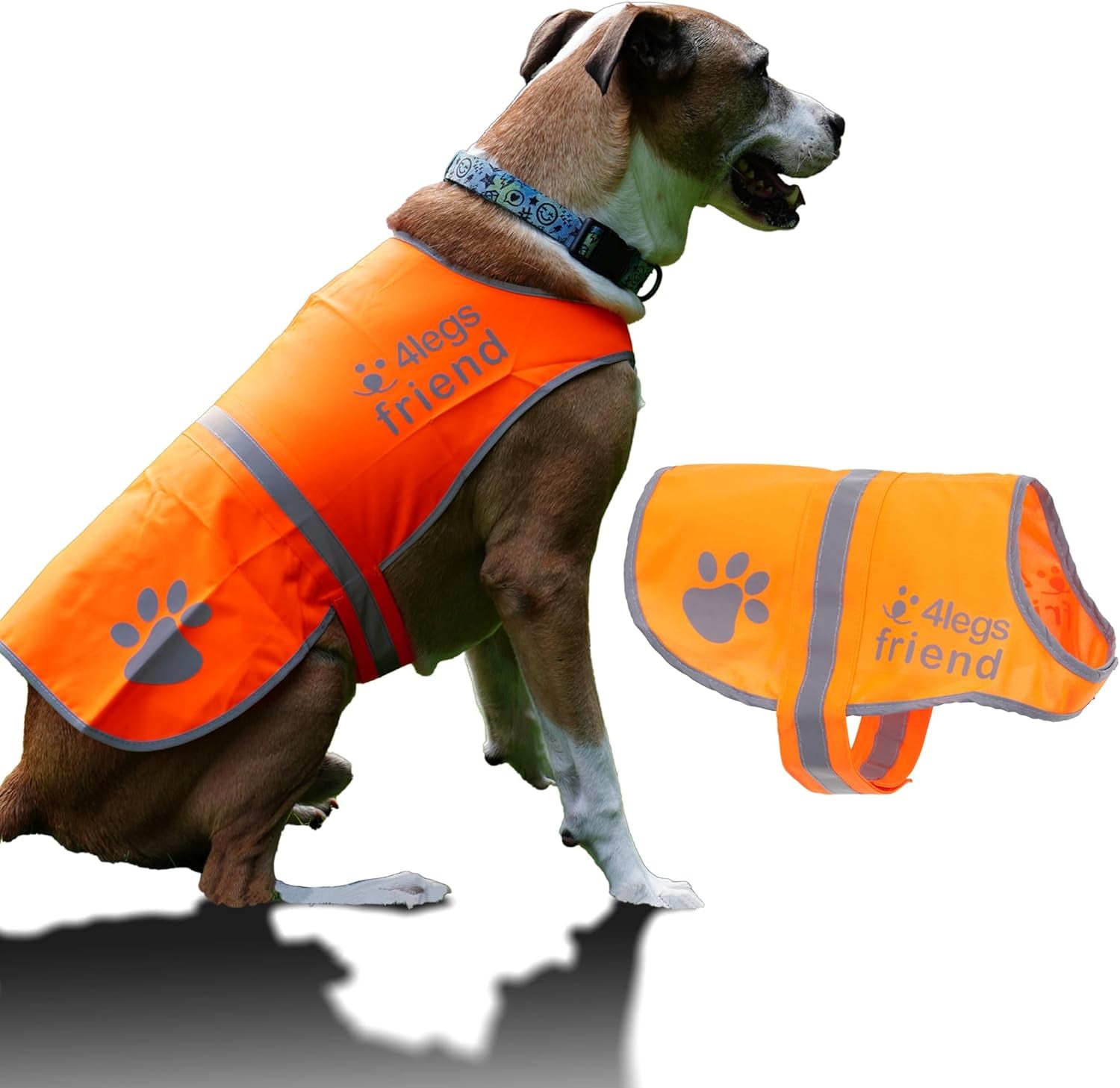 Upgraded Reflective Dog Vest. Hi-Visibility, Fluorescent Blaze Orange Dog Vest Helps Protect Your Best Friend. Safeguard Your PUP from Motorists & Hunting Accidents, on or off Leash by