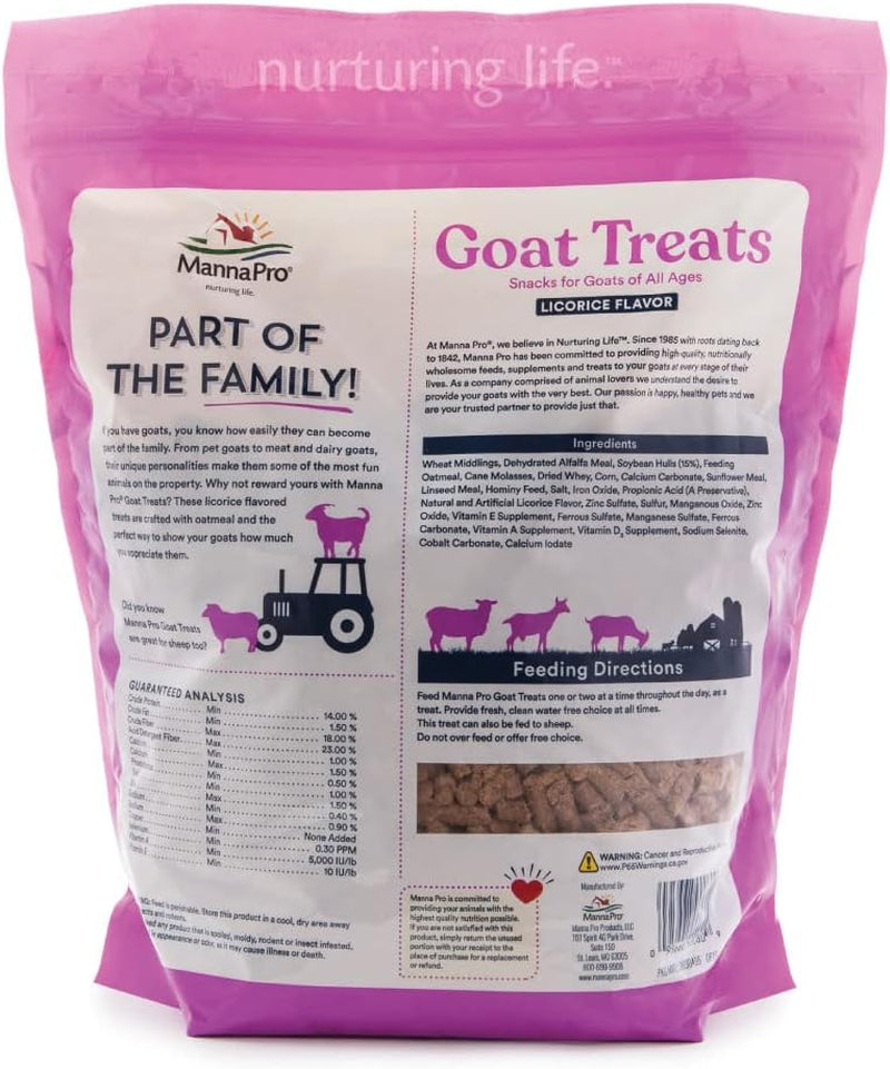 Goat Treats - Made with Oatmeal – Daily Goat Treats - Licorice Flavor – 6 Pounds of Goat Treats