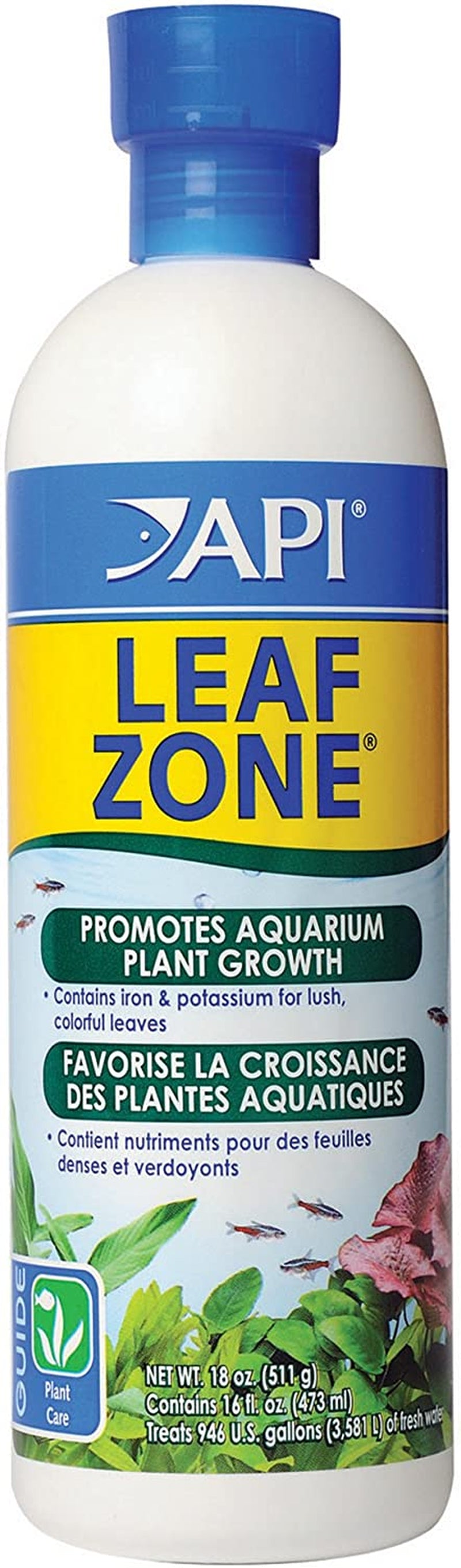 LEAF ZONE Freshwater Aquarium Plant Fertilizer 18-Ounce Bottle White